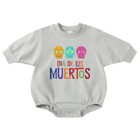 Dia de Los muertos Long Sleeve Sweatshirt Romper