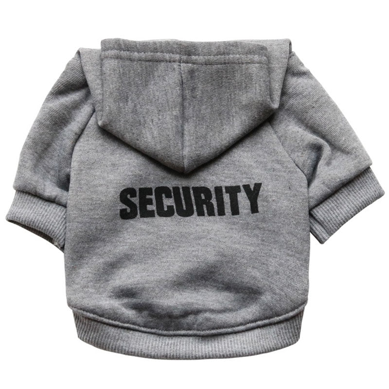 Security Dog Clothes Small Dog Hoodie Coat Chihuahua Dog Sweatshirt French Bulldog Warm Puppy Clothes Hoodie For Dog XS-L