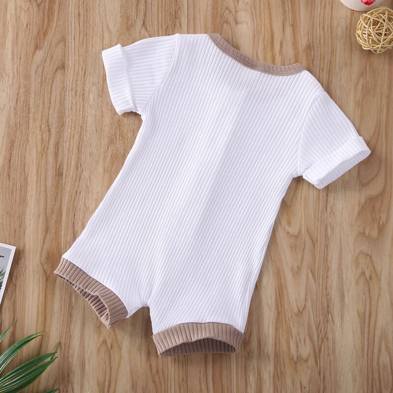 Pudcoco US Stock 0-18M Newborn Baby Boys Girls Clothes Short Sleeve Cotton Jumpsuit Bodysuit Cotton Outfit Summer