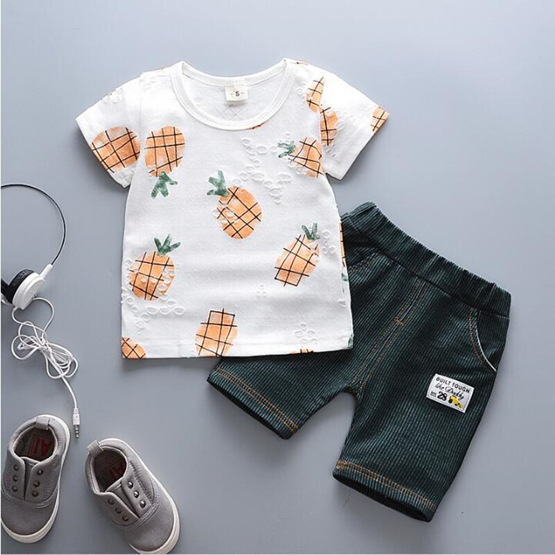 Summer Baby Boy Clothes Suits Gentleman Style Infant Clothing Sets T- Shirt+Shorts 2Pcs Casual Jogging Suit Toddler Outfits 2020