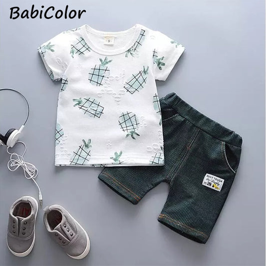 Summer Baby Boy Clothes Suits Gentleman Style Infant Clothing Sets T- Shirt+Shorts 2Pcs Casual Jogging Suit Toddler Outfits 2020