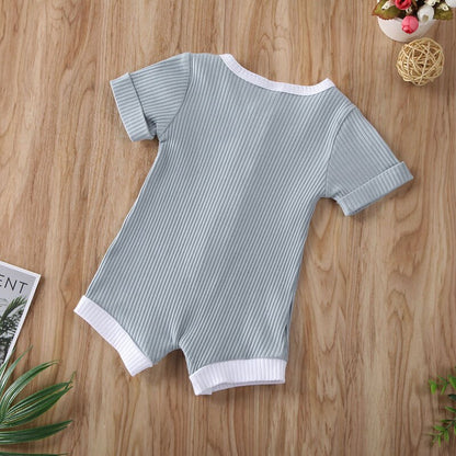 Pudcoco US Stock 0-18M Newborn Baby Boys Girls Clothes Short Sleeve Cotton Jumpsuit Bodysuit Cotton Outfit Summer