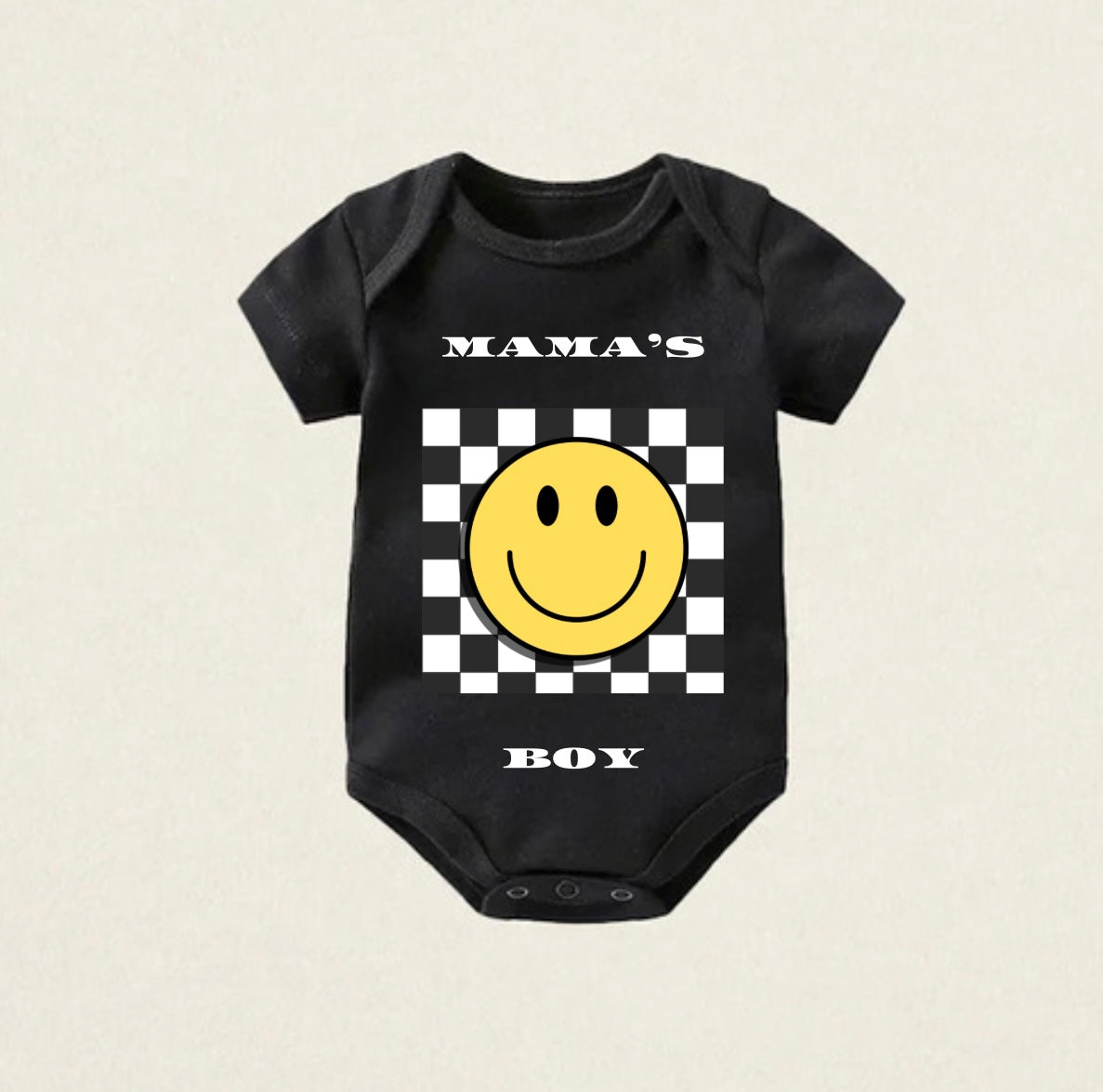 Happy Mama's Boy Baby One-Pieces