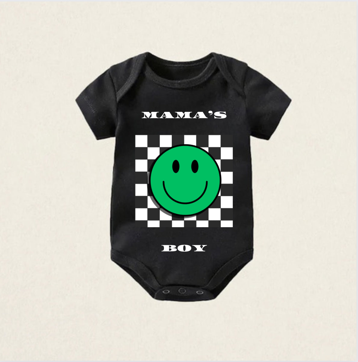 Happy Mama's Boy Baby One-Pieces