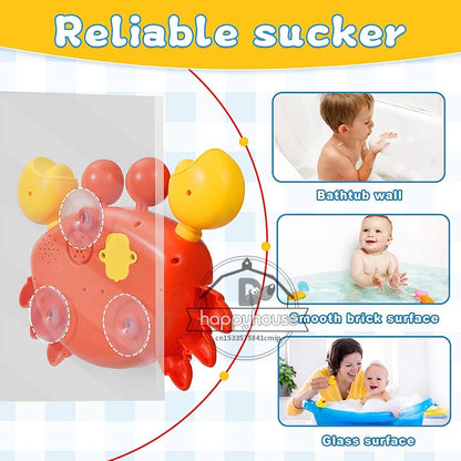 Baby Bath Toys Bubble Machine Crabs Frog Music Kids Bath Toy Bathtub Soap Automatic Bubble Maker Baby Bathroom Toy for Children