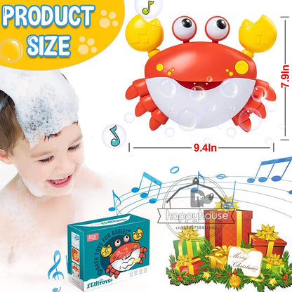 Baby Bath Toys Bubble Machine Crabs Frog Music Kids Bath Toy Bathtub Soap Automatic Bubble Maker Baby Bathroom Toy for Children