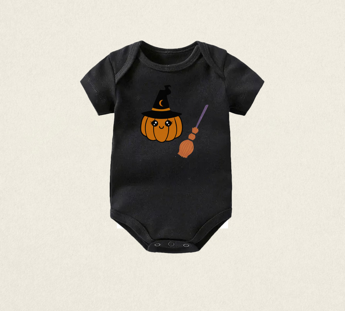 Halloween Witch Pumpkin Onesie Bodysuit