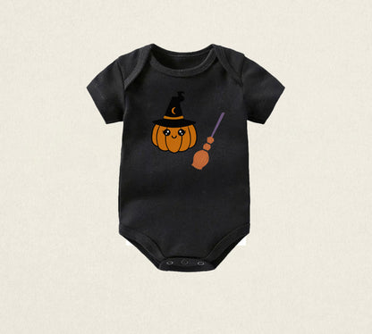 Halloween Witch Pumpkin Onesie Bodysuit